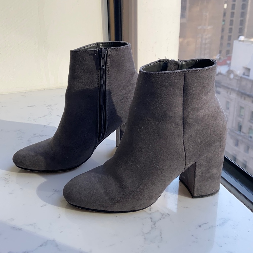 Gray booties